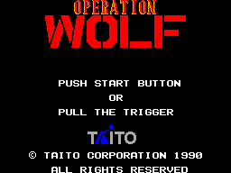 Operation Wolf Title Screen